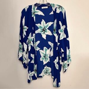 🌺 Ava Sky Kaftan Kyra – Royal Tiger Lily Print